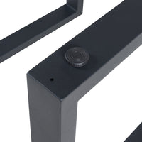 Set di 2 Gambe Rettangolari Makers per Mobili Fai da Te 72 x 60 cm Acciaio Nero [en.casa]