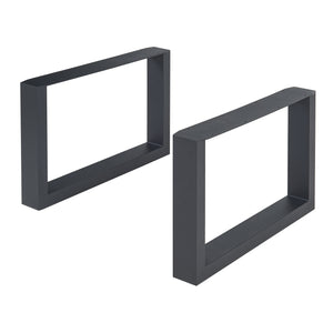 Set di 2 Gambe Rettangolari Makers per Mobili Fai da Te 40 x 64 cm Acciaio Nero [en.casa]