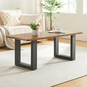 Set di 2 Gambe Rettangolari Makers per Mobili Fai da Te 43 x 40 cm Acciaio Nero [en.casa]