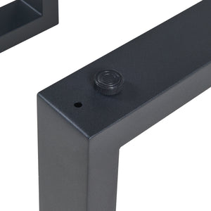 Set di 2 Gambe Rettangolari Makers per Mobili Fai da Te 43 x 40 cm Acciaio Nero [en.casa]