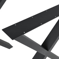 Set Greith di 2 Gambe a X per Mobili Fai da Te (AxL) 72 x 79 cm in Acciaio - Nero [en.casa]