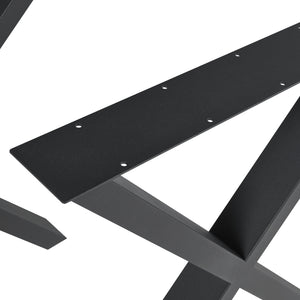 Set Greith di 2 Gambe a X per Mobili Fai da Te (AxL) 72 x 79 cm in Acciaio - Nero [en.casa]