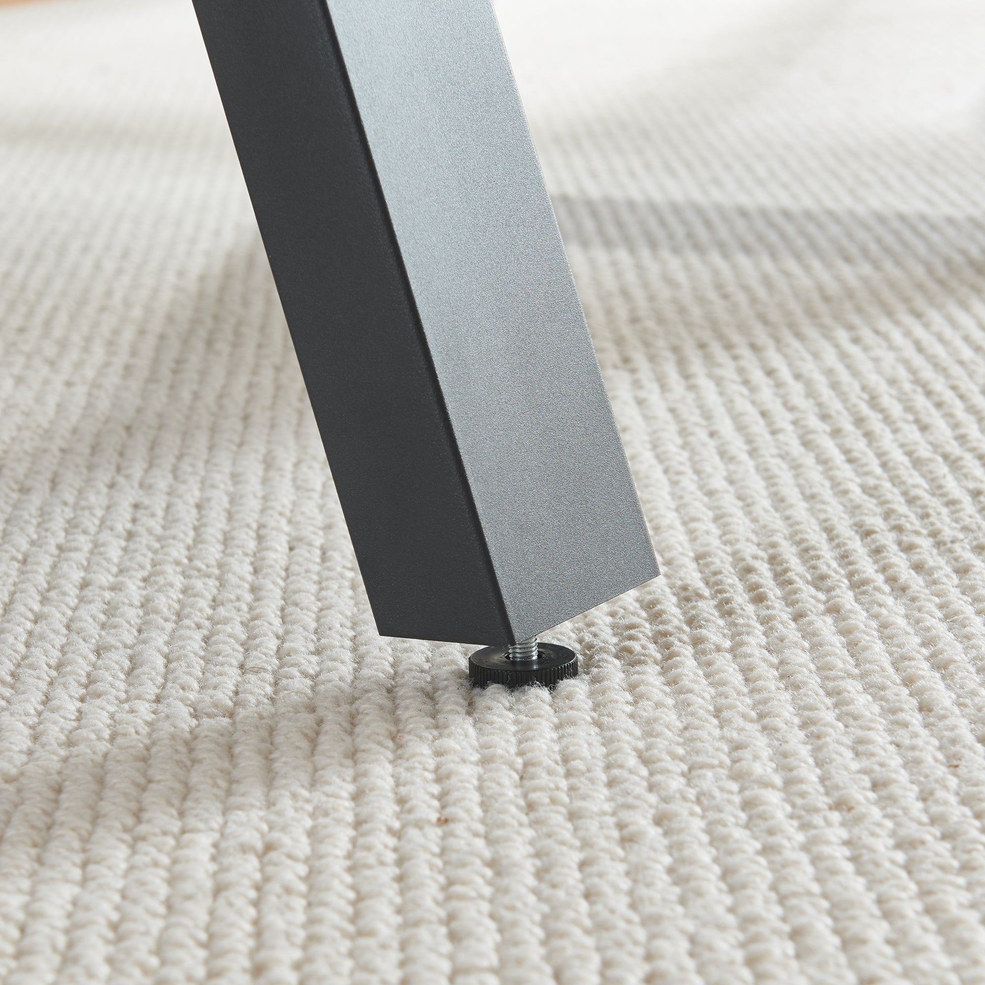 Set Eschau di 2 Gambe per Mobili 'Fai da Te' in Acciaio (AxL) 40 x 40 - Nero [en.casa]