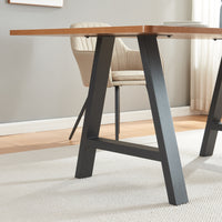 Set Eschau di 2 Gambe per Mobili 'Fai da Te' in Acciaio (AxL) 72 x 70 - Nero [en.casa]