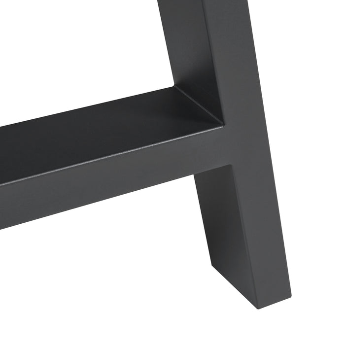 Set Eschau di 2 Gambe per Mobili 'Fai da Te' in Acciaio (AxL) 72 x 70 - Nero [en.casa]