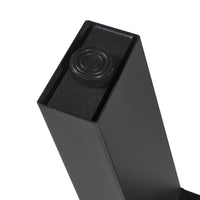 Set Eschau di 2 Gambe per Mobili 'Fai da Te' in Acciaio (AxL) 72 x 70 - Nero [en.casa]