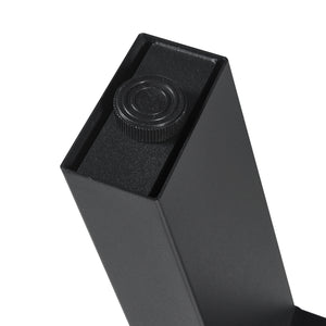 Set Eschau di 2 Gambe per Mobili 'Fai da Te' in Acciaio (AxL) 72 x 70 - Nero [en.casa]