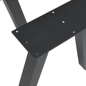 Set di 2 Gambe Heustreu per Mobili Fai da Te - Altezza 40 cm - Acciaio Nero [en.casa]