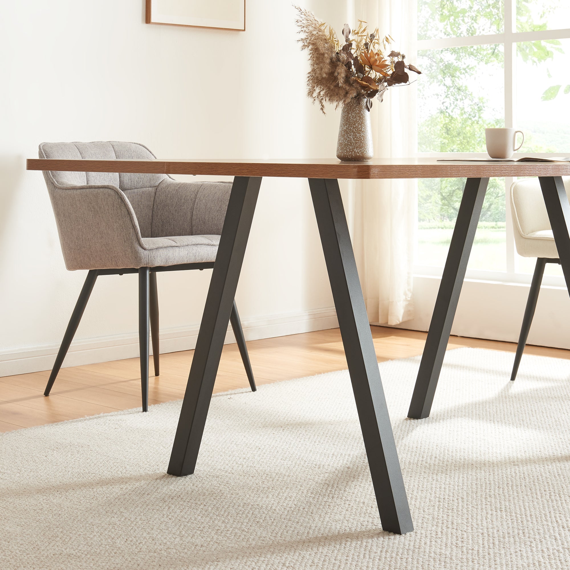 Set di 2 Gambe Heustreu per Mobili Fai da Te - Altezza 72 cm - Acciaio Nero [en.casa]