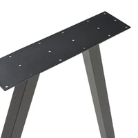 Set di 2 Gambe Heustreu per Mobili Fai da Te - Altezza 72 cm - Acciaio Nero [en.casa]