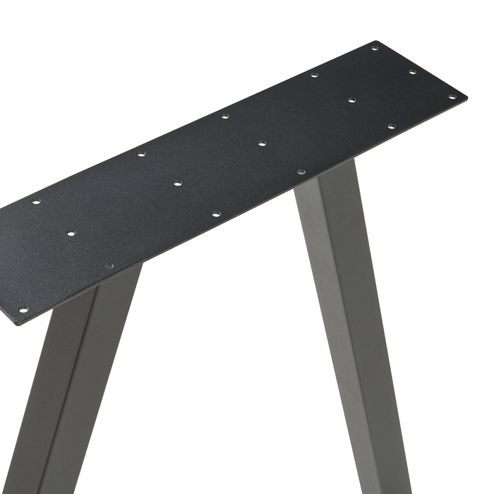 Set di 2 Gambe Heustreu per Mobili Fai da Te - Altezza 72 cm - Acciaio Nero [en.casa]