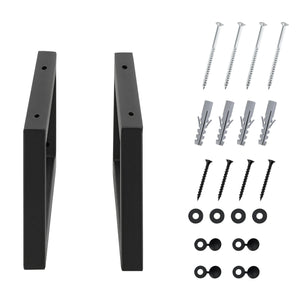 Set di 2 Supporti per Mobili Fai da Te Montaggio a Parete - (LaxA) 50x20 cm - 2 Staffe in Acciaio per Mensole/Piani di