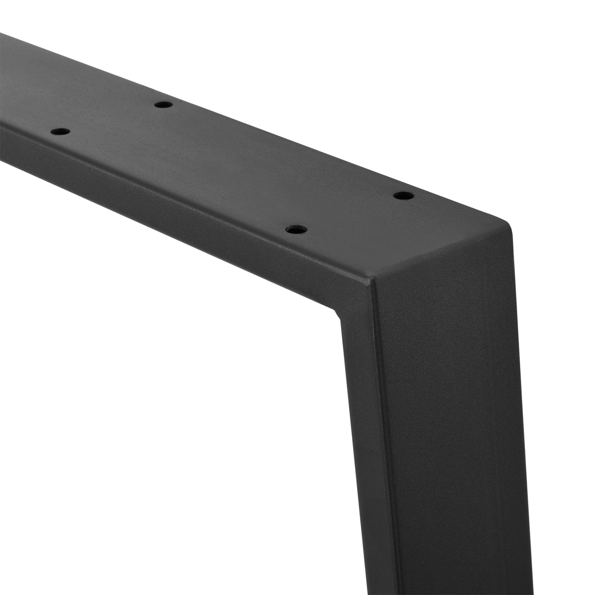 Set di 2 Gambe in Acciaio 'Kraftisried' per Tavolo Fai da Te - Altezza 72 cm - Nero Opaco [en.casa]