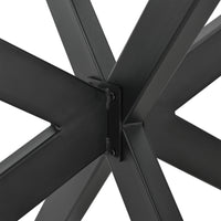 Gamba in Acciaio Oberau a Forma di Stella per Tavolo Fai da Te - Base Centrale - Nero opaco [en.casa]