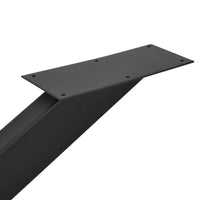 Gamba Centrale 'Oberau' per Tavolo Fai da Te 98 x 58 x 43 cm Acciaio Nero [en.casa]