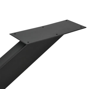 Gamba Centrale 'Oberau' per Tavolo Fai da Te 98 x 58 x 43 cm Acciaio Nero [en.casa]