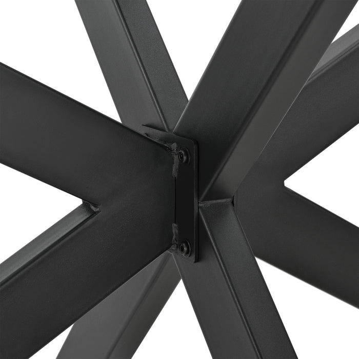 Gamba Centrale 'Oberau' per Tavolo Fai da Te 85 x 85 x 71 cm Acciaio Nero [en.casa]