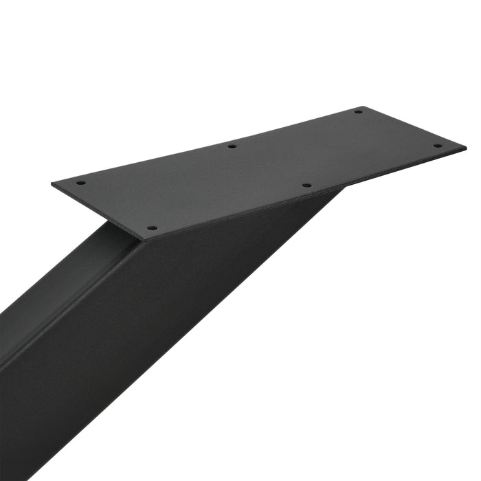 Gamba Centrale 'Oberau' per Tavolo Fai da Te 85 x 85 x 71 cm Acciaio Nero [en.casa]