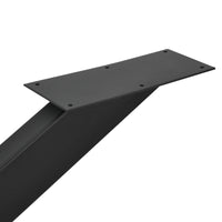 Gamba da tavolo in acciaio ferro 85 x 85 x 71 cm nero opaco 03_0008075