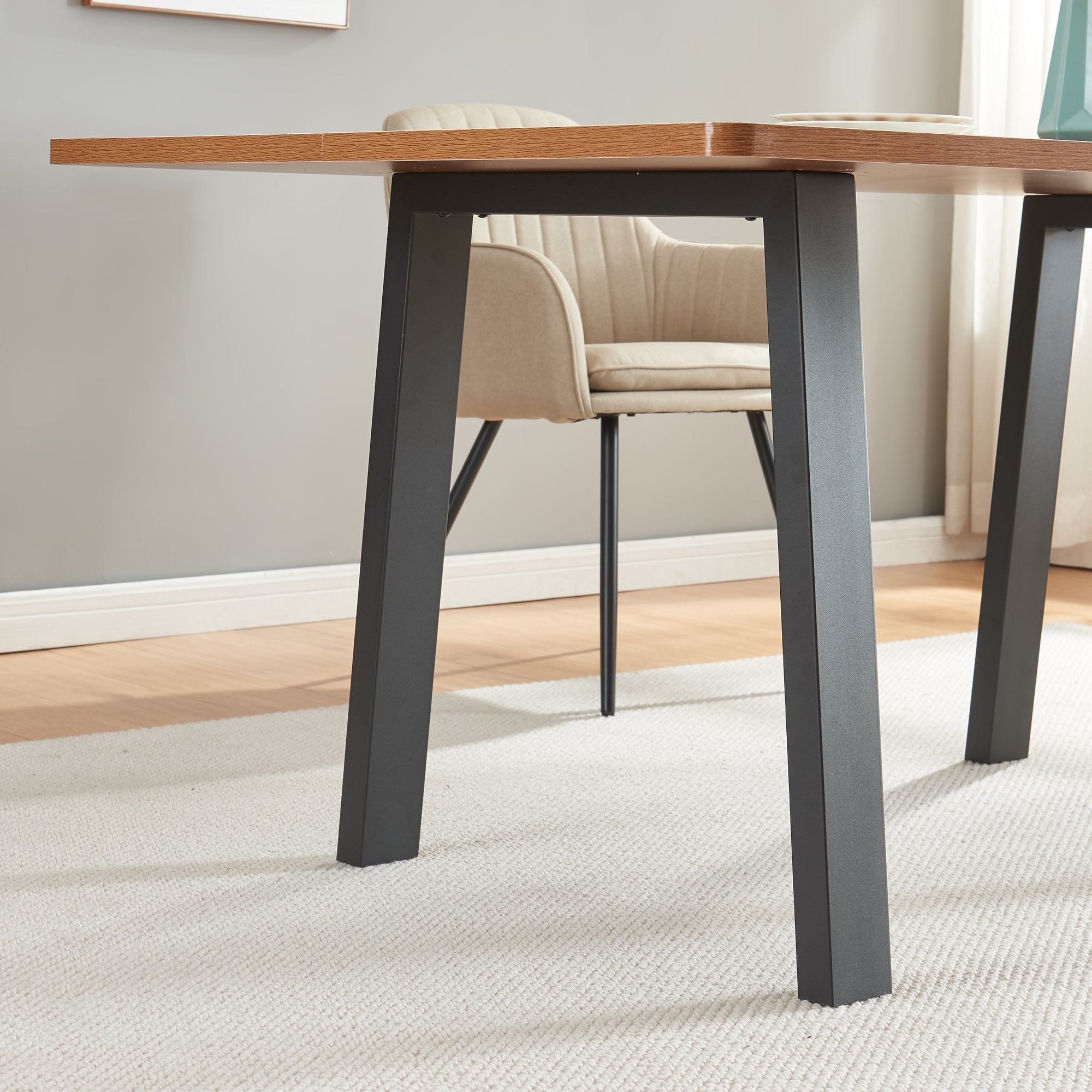 Set Kraftisried di 2 Gambe per Mobili 'Fai da Te' in Acciaio - Altezza 72 cm - Nero [en.casa]