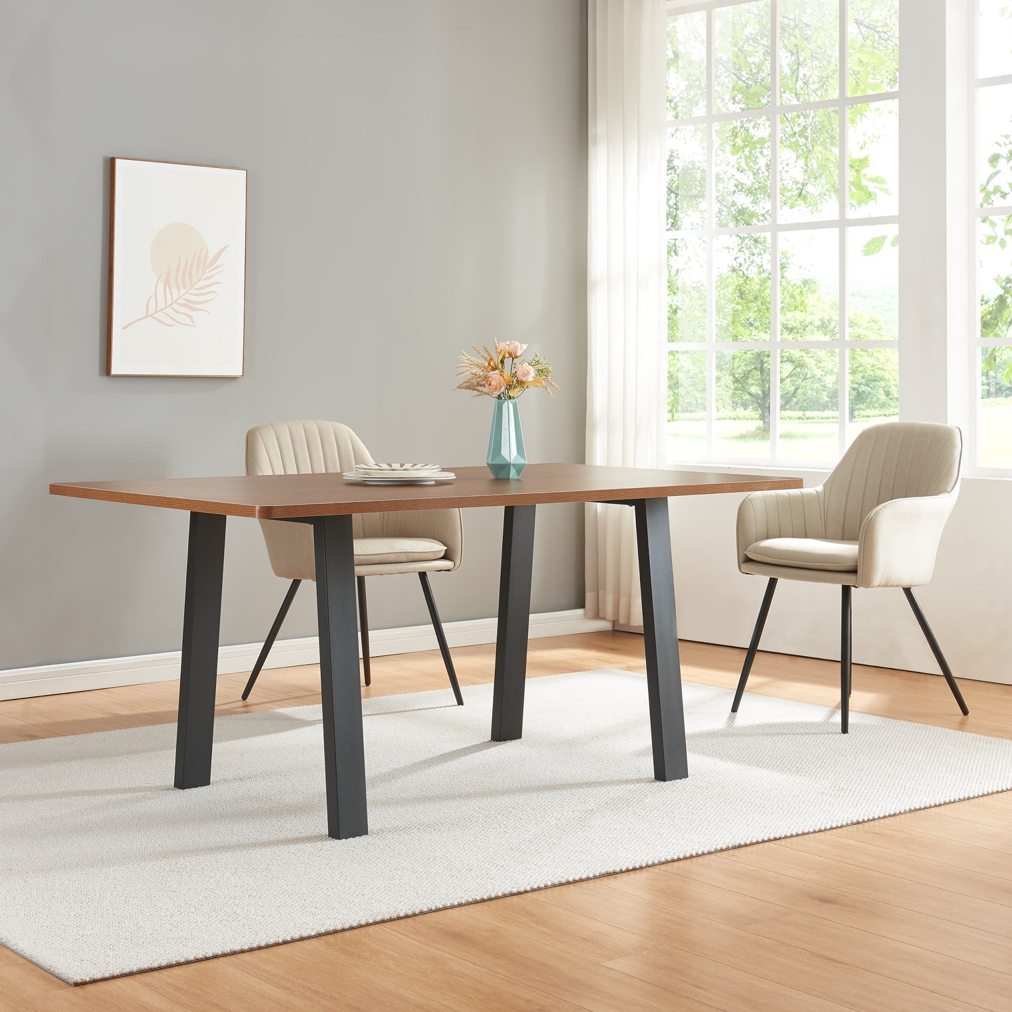 Set Kraftisried di 2 Gambe per Mobili 'Fai da Te' in Acciaio - Altezza 72 cm - Nero [en.casa]