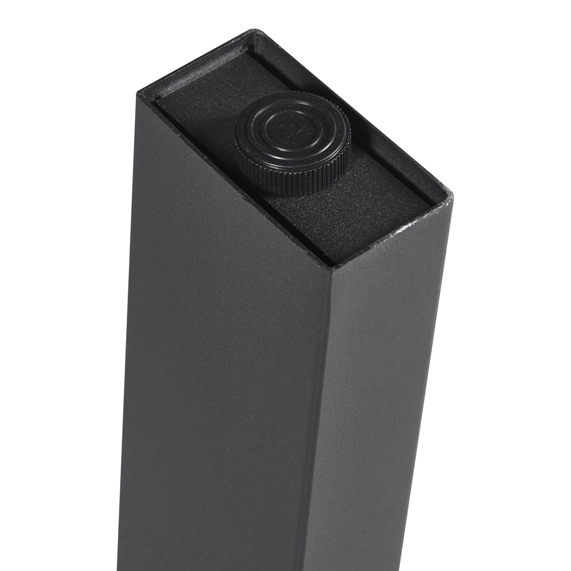 Set Kraftisried di 2 Gambe per Mobili 'Fai da Te' in Acciaio - Altezza 72 cm - Nero [en.casa]