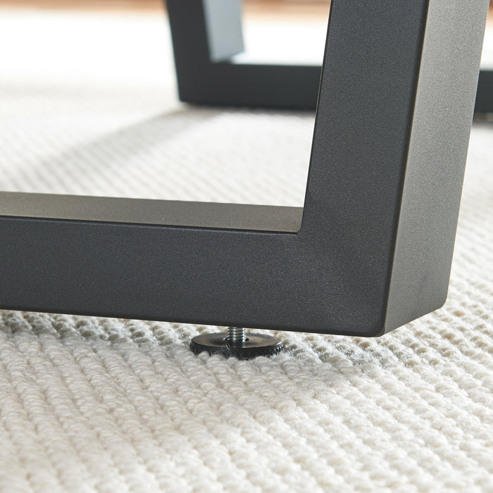 Set Lalling di 2 Gambe Trapezoidali per Mobili 'Fai da Te' in Acciaio - Altezza 72 cm - Nero [en.casa]