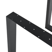 Set Lülsfeld di 2 Gambe Quadrate per Mobili 'Fai da Te' in Acciaio (AxL) 72 x 75 cm - Nero [en.casa]