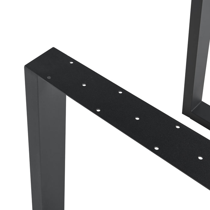 Set Lülsfeld di 2 Gambe Quadrate per Mobili 'Fai da Te' in Acciaio (AxL) 72 x 75 cm - Nero [en.casa]