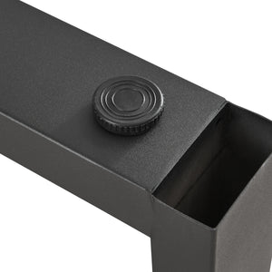 Set Lülsfeld di 2 Gambe Quadrate per Mobili 'Fai da Te' in Acciaio (AxL) 72 x 75 cm - Nero [en.casa]