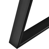 Set di 2 Gambe in Acciaio 'Lyngby' per Mobili Fai da Te - Altezza 72 cm - Trapezoidale - Nero Opaco [en.casa]