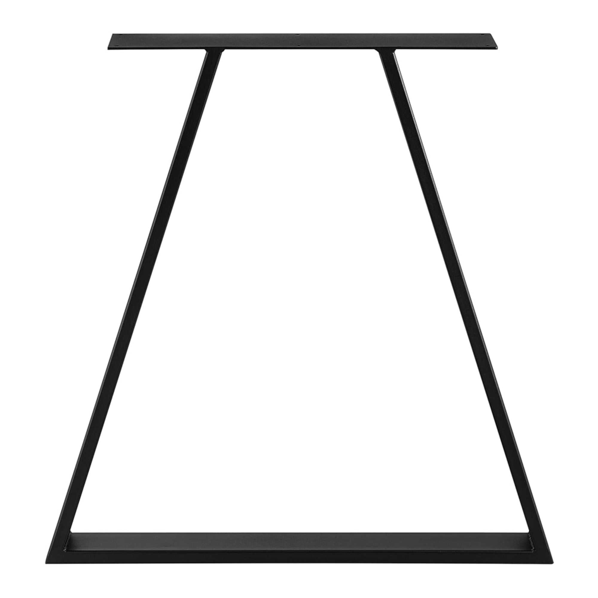 Set di 2 Gambe in Acciaio 'Lyngby' per Mobili Fai da Te - Altezza 72 cm - Trapezoidale - Nero Opaco [en.casa]
