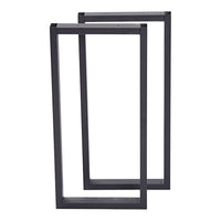 Set di 2 Gambe in Acciaio 'Møldrup' per Mobili Fai da Te (AxL) 56 x 27 cm Rettangolare - Nero Opaco [en.casa]