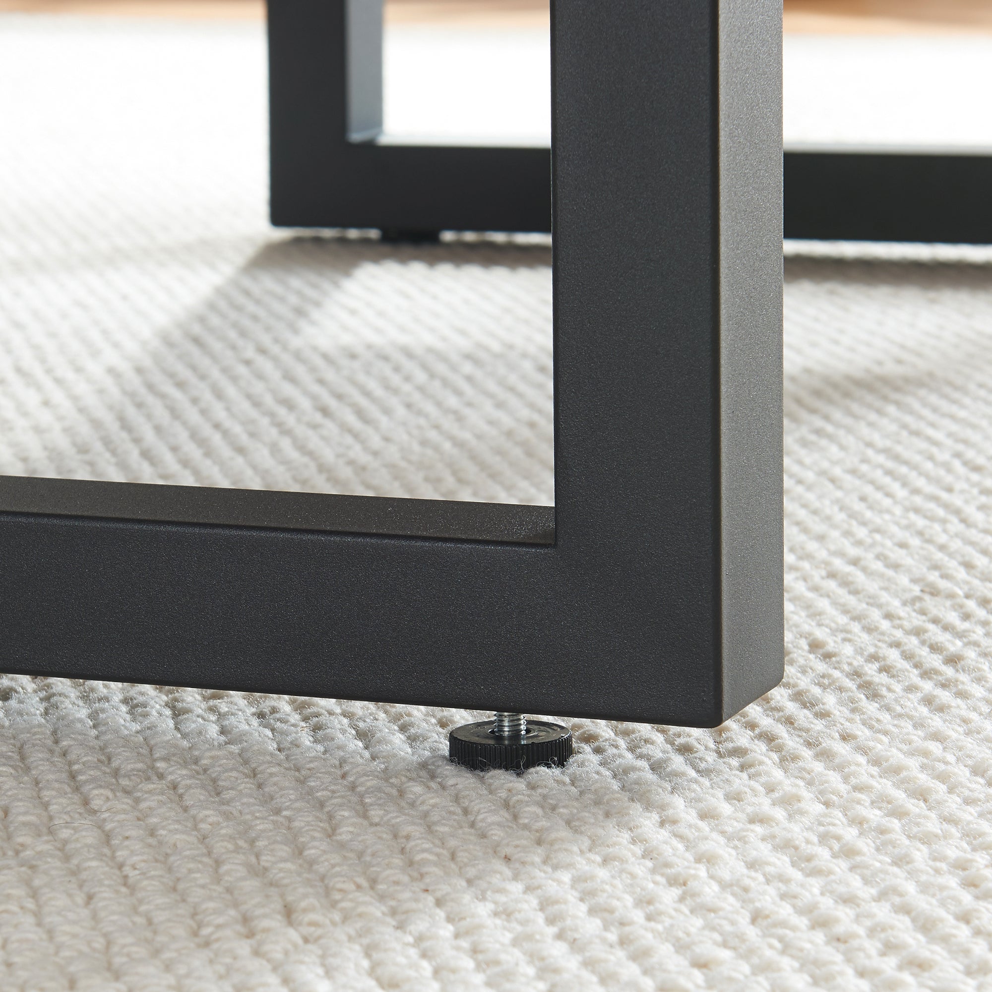 Set di 2 Gambe Quadrate Lunderskov per Mobili 'Fai da Te' - Altezza 35 cm - Acciaio Nero [en.casa]