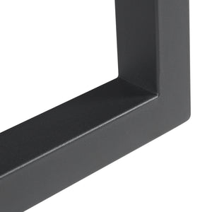 Set di 2 Gambe Quadrate Lunderskov per Mobili 'Fai da Te' - Altezza 35 cm - Acciaio Nero [en.casa]