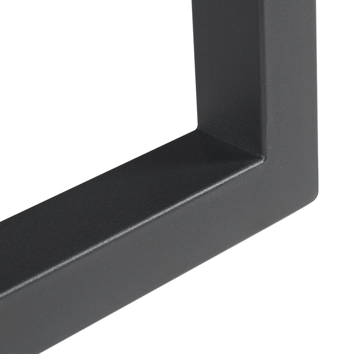 Set di 2 Gambe Quadrate Lunderskov per Mobili 'Fai da Te' - Altezza 35 cm - Acciaio Nero [en.casa]