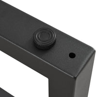 Set di 2 Gambe Quadrate Lunderskov per Mobili 'Fai da Te' - Altezza 35 cm - Acciaio Nero [en.casa]