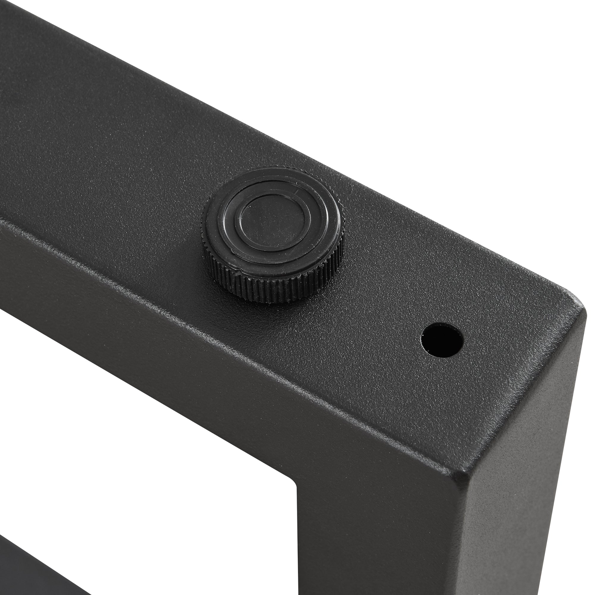 Set di 2 Gambe Quadrate Lunderskov per Mobili 'Fai da Te' - Altezza 35 cm - Acciaio Nero [en.casa]