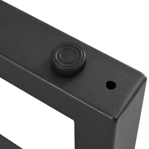 Set di 2 Gambe Quadrate Lunderskov per Mobili 'Fai da Te' - Altezza 35 cm - Acciaio Nero [en.casa]