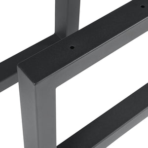 Set di 2 Gambe Quadrate Lunderskov per Mobili 'Fai da Te' - Altezza 35 cm - Acciaio Nero [en.casa]