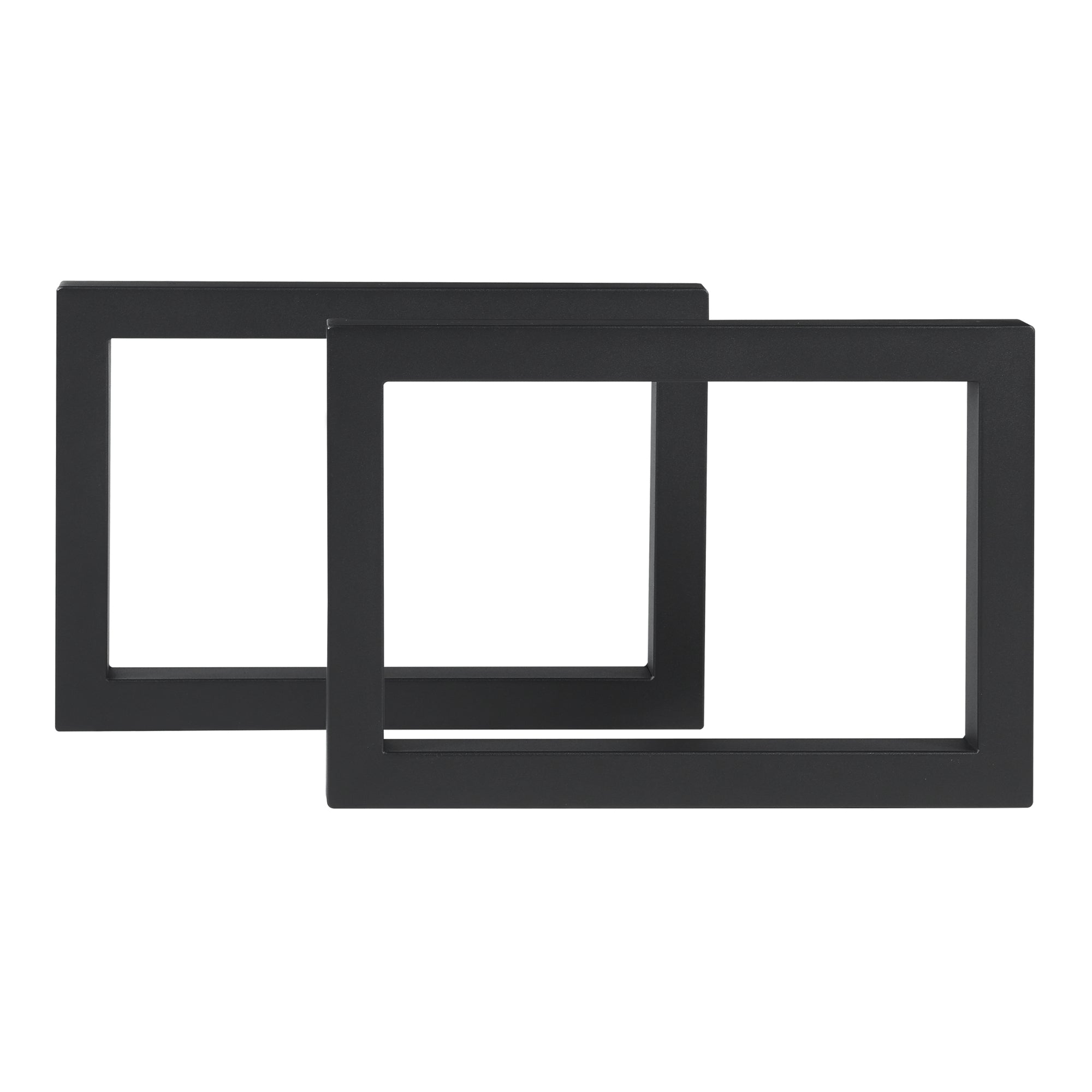 Set di 2 Gambe Quadrate Lunderskov per Mobili 'Fai da Te' - Altezza 35 cm - Acciaio Nero [en.casa]