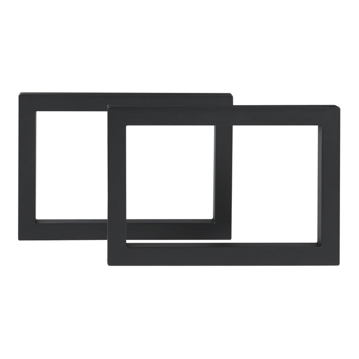 Set di 2 Gambe Quadrate Lunderskov per Mobili 'Fai da Te' - Altezza 35 cm - Acciaio Nero [en.casa]