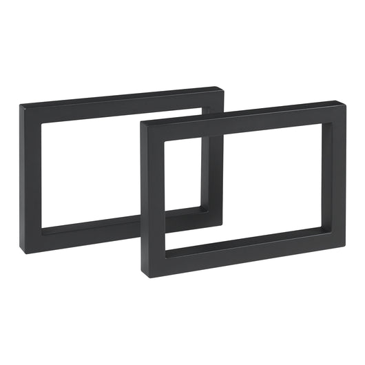 Set di 2 Gambe Quadrate Lunderskov per Mobili 'Fai da Te' - Altezza 35 cm - Acciaio Nero [en.casa]