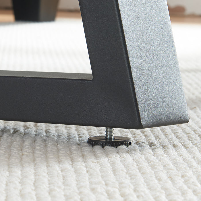 Set di 2 Gambe Trapezoidali Lyngby per Mobili Fai da Te - Altezza 72 cm - Acciaio Nero [en.casa]