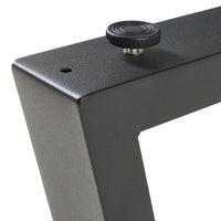 Set di 2 Gambe Trapezoidali Lyngby per Mobili Fai da Te - Altezza 72 cm - Acciaio Nero [en.casa]