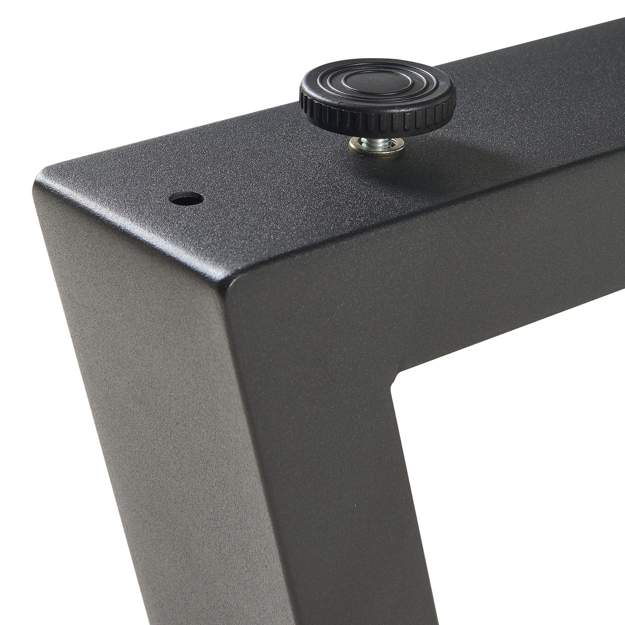 Set di 2 Gambe Trapezoidali Lyngby per Mobili Fai da Te - Altezza 72 cm - Acciaio Nero [en.casa]