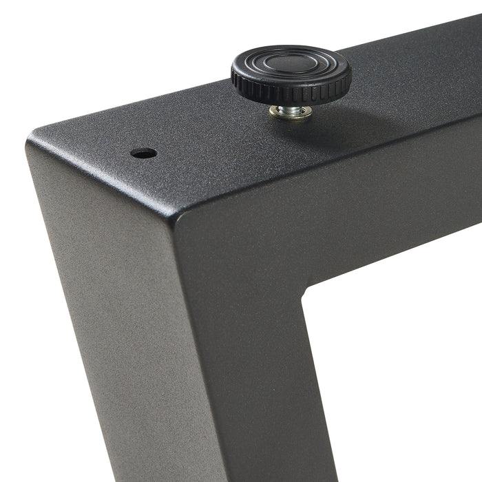 Set di 2 Gambe Trapezoidali Lyngby per Mobili Fai da Te - Altezza 72 cm - Acciaio Nero [en.casa]