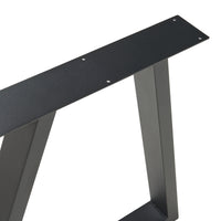 Set di 2 Gambe Trapezoidali Lyngby per Mobili Fai da Te - Altezza 72 cm - Acciaio Nero [en.casa]