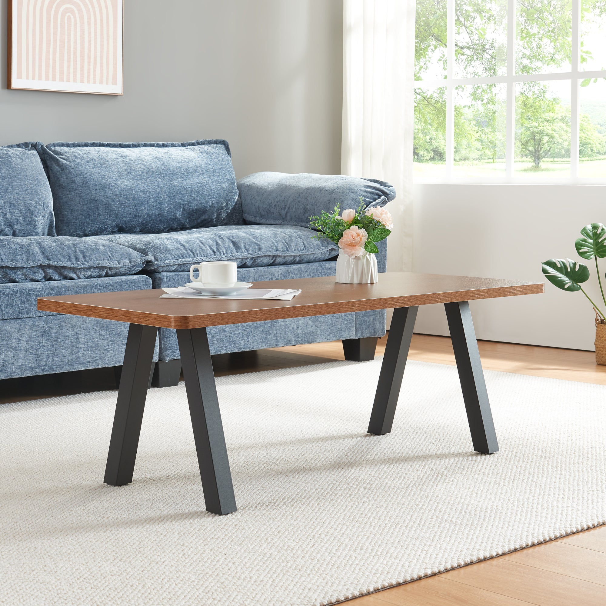 Set di 2 Gambe Mariager per Mobili 'Fai da Te' - Altezza 42 cm - Acciaio Nero [en.casa]