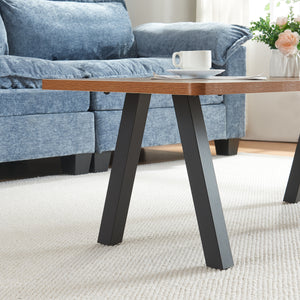 Set di 2 Gambe Mariager per Mobili 'Fai da Te' - Altezza 42 cm - Acciaio Nero [en.casa]